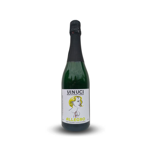 "Allegro" spumante bianco Vinuci dealcolizzato Vegan 75cl 0.0°